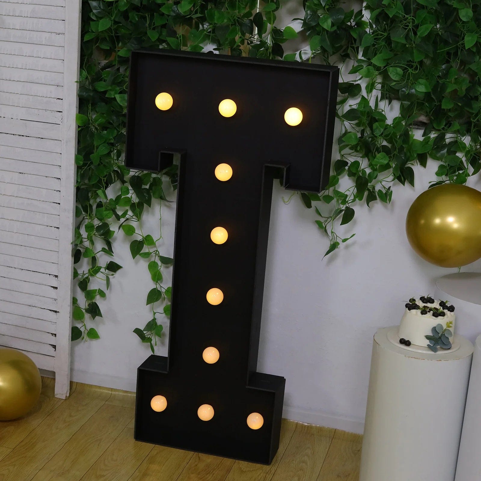 4ft Lighted Pre-Cut Foam Board LED Marquee Letter - Black