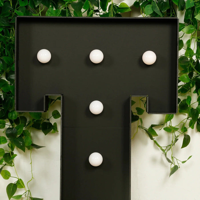 4ft Lighted Pre-Cut Foam Board LED Marquee Letter - Black