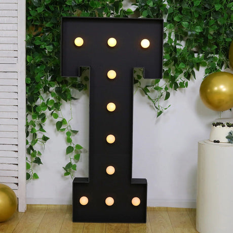 4ft Lighted Pre-Cut Foam Board LED Marquee Letter - Black