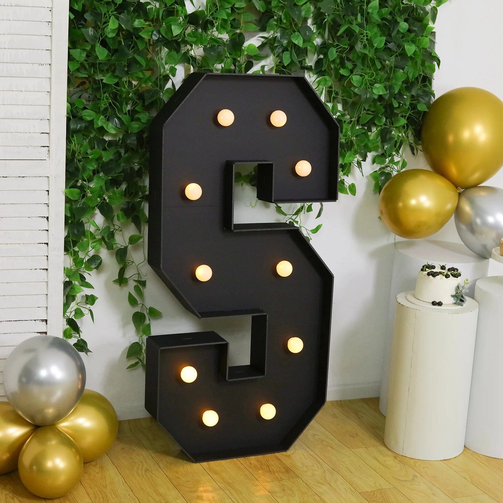 4ft Lighted Pre-Cut Foam Board LED Marquee Letter - Black