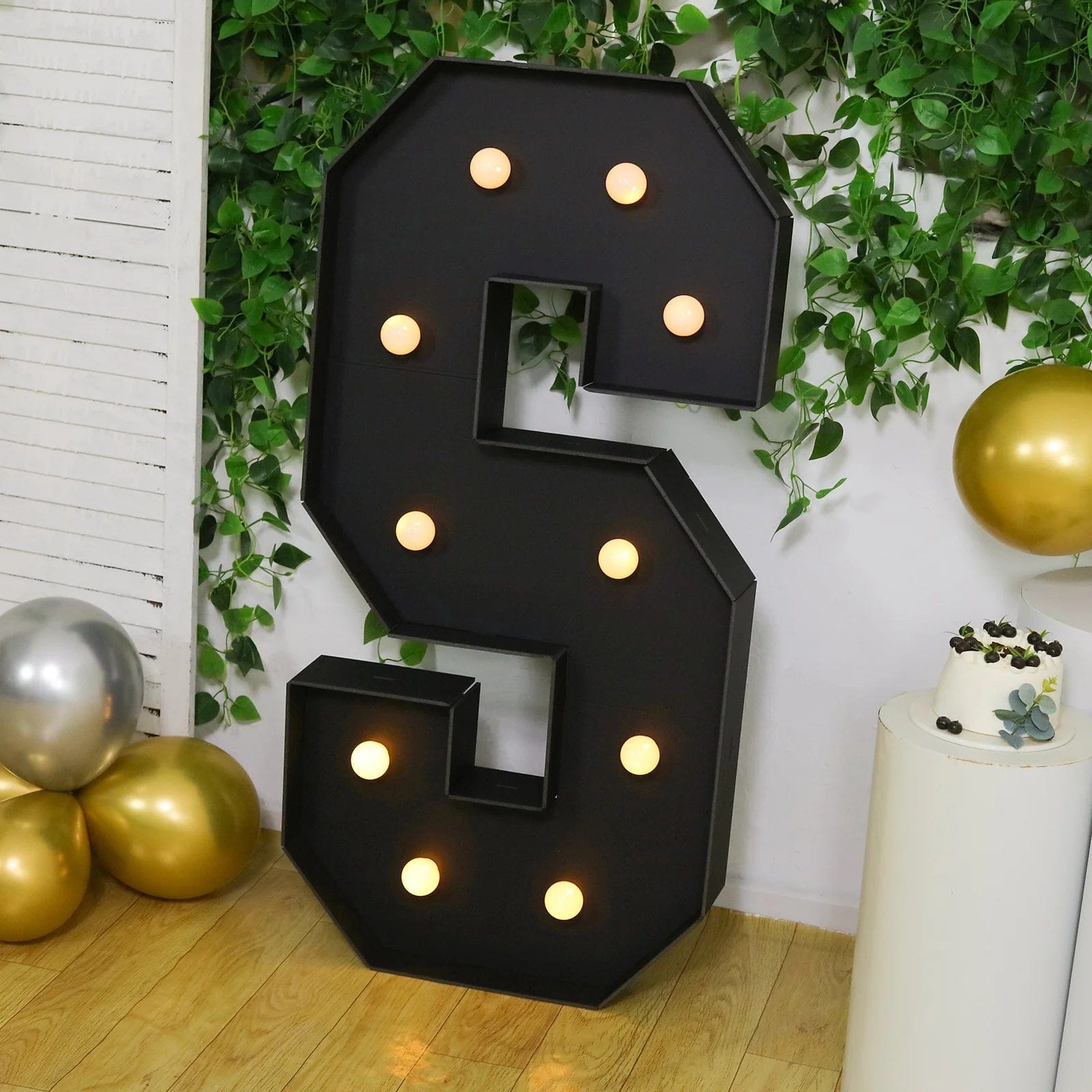 4ft Lighted Pre-Cut Foam Board LED Marquee Letter - Black