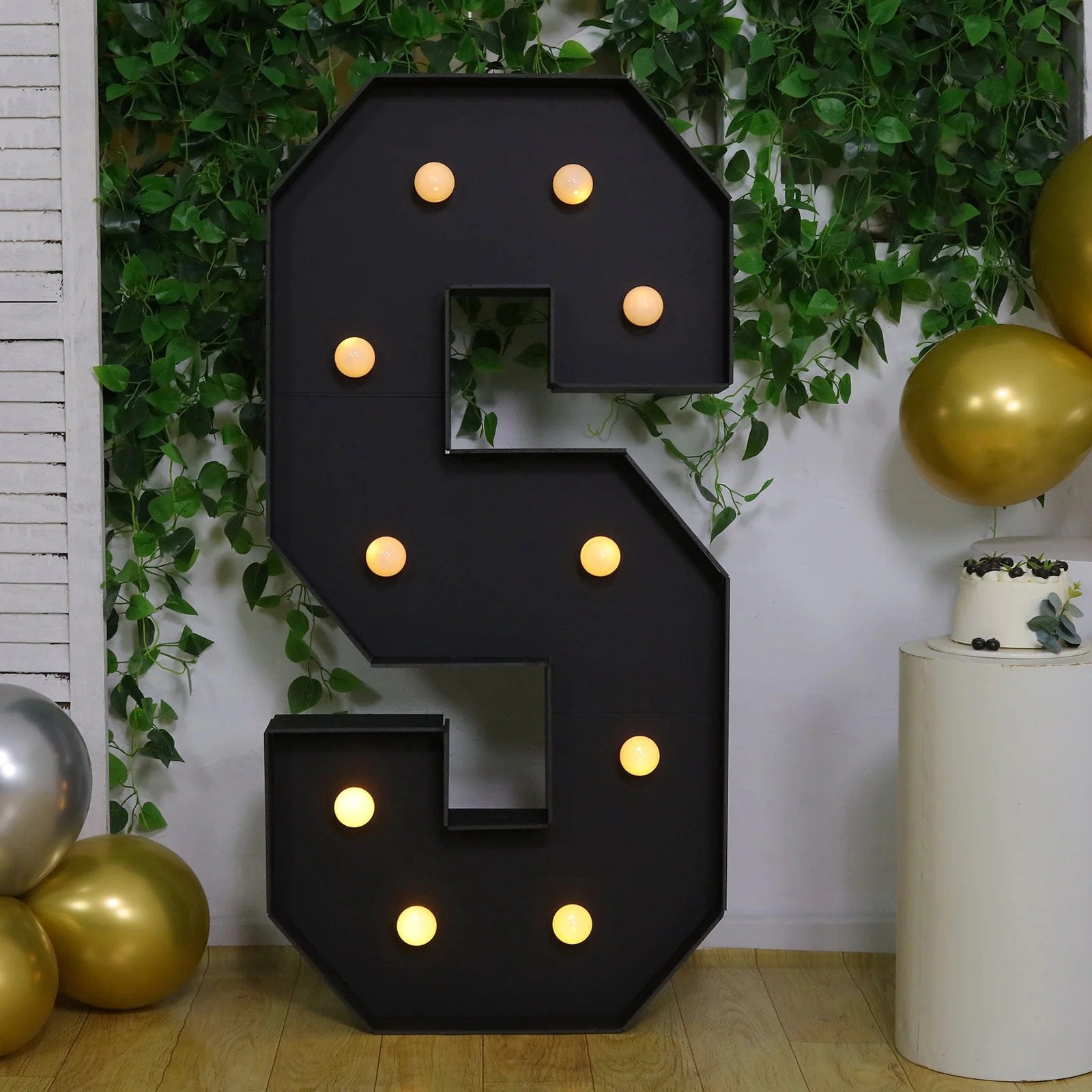 4ft Lighted Pre-Cut Foam Board LED Marquee Letter - Black