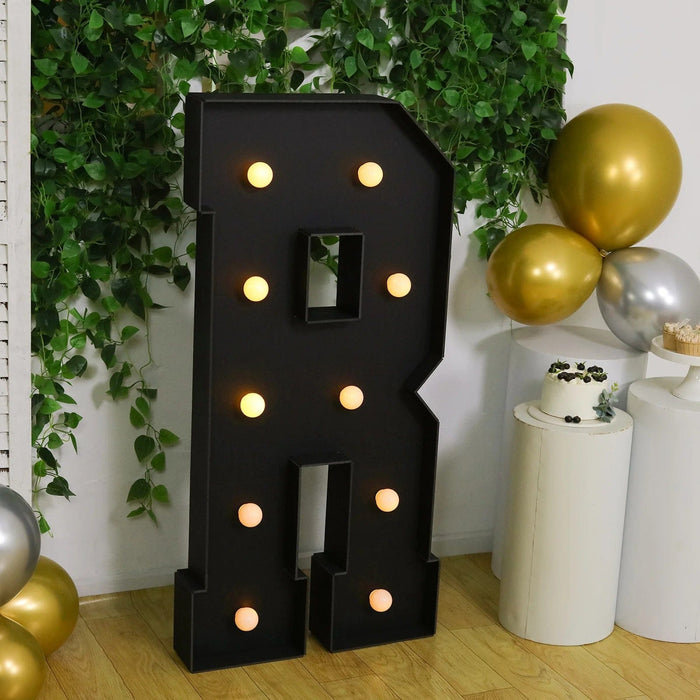4ft Lighted Pre-Cut Foam Board LED Marquee Letter - Black