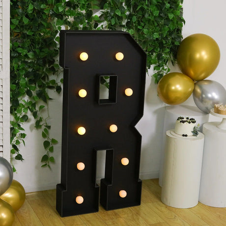 4ft Lighted Pre-Cut Foam Board LED Marquee Letter - Black