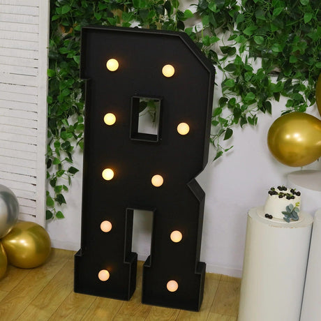 4ft Lighted Pre-Cut Foam Board LED Marquee Letter - Black