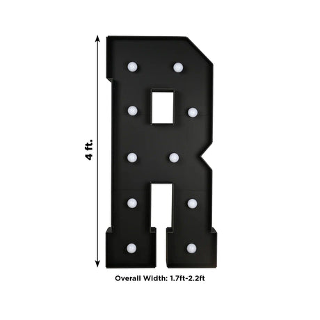 4ft Lighted Pre-Cut Foam Board LED Marquee Letter - Black