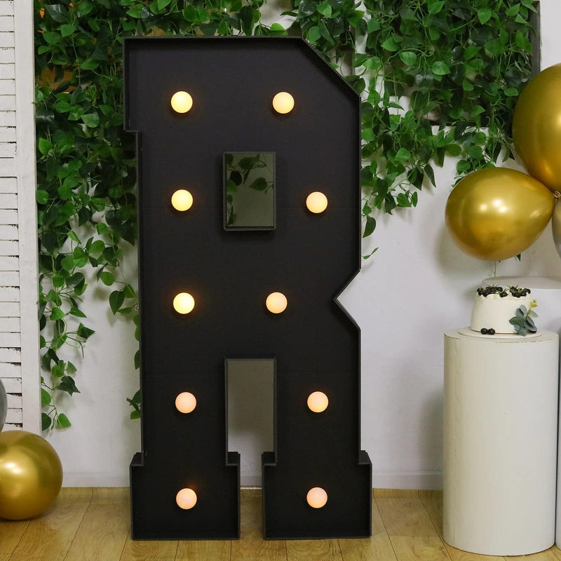 4ft Lighted Pre-Cut Foam Board LED Marquee Letter - Black