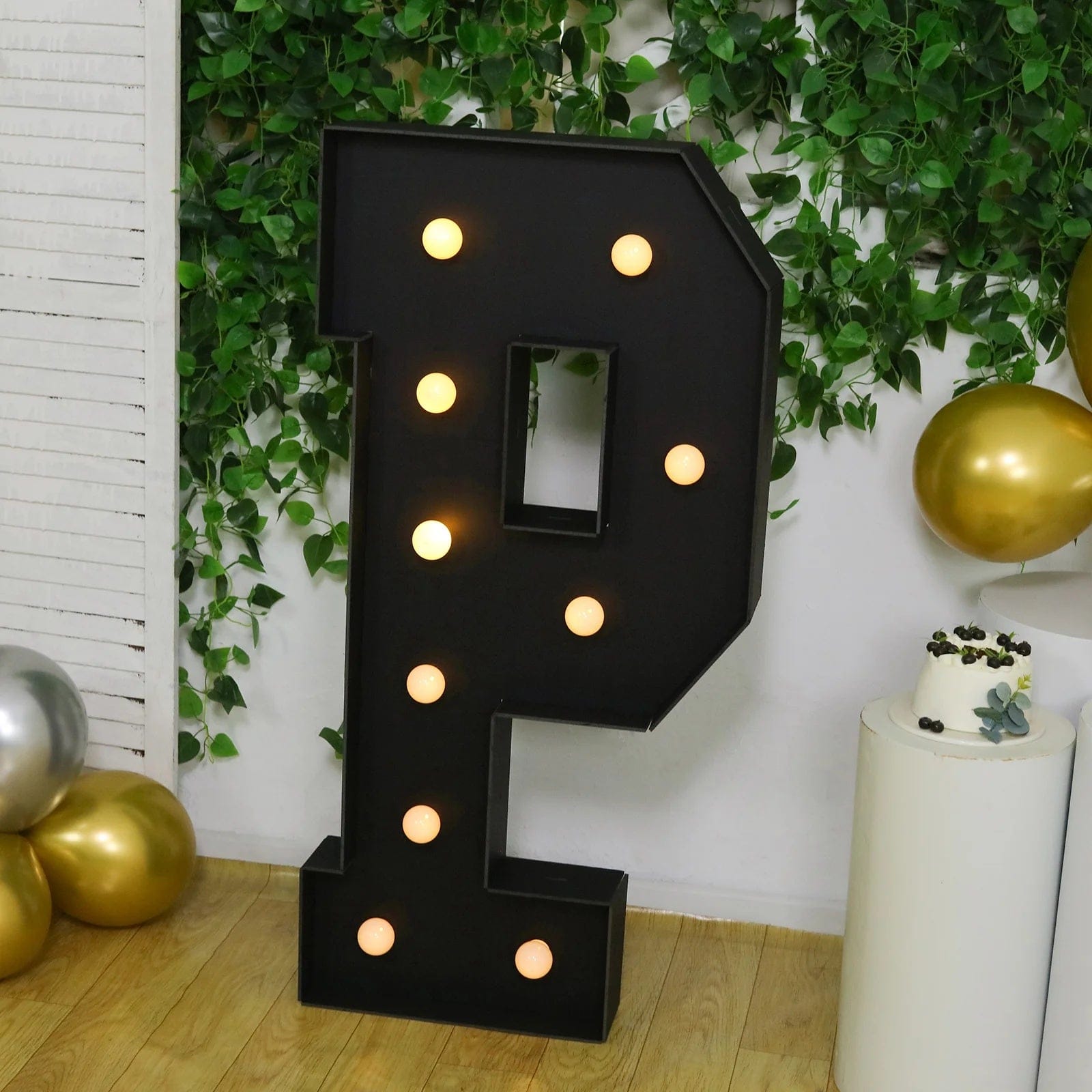 4ft Lighted Pre-Cut Foam Board LED Marquee Letter - Black