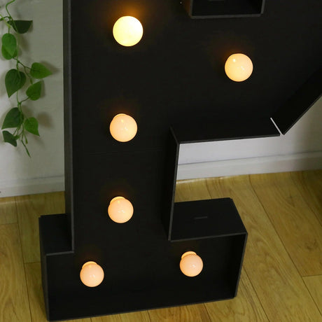 4ft Lighted Pre-Cut Foam Board LED Marquee Letter - Black