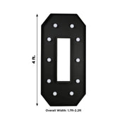 4ft Lighted Pre-Cut Foam Board LED Marquee Letter - Black
