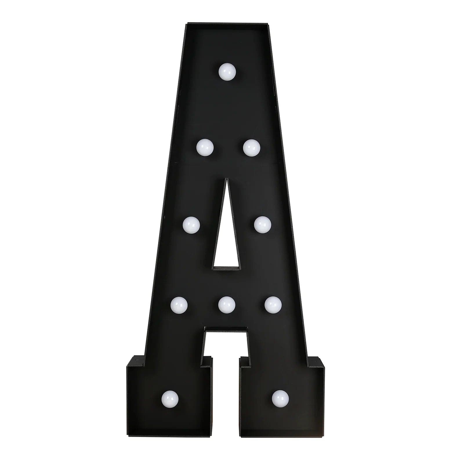 4ft Lighted Pre-Cut Foam Board LED Marquee Letter - Black WOD_METLTR11_4FT_BLK_A