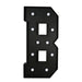 4ft Lighted Pre-Cut Foam Board LED Marquee Letter - Black WOD_METLTR11_4FT_BLK_B