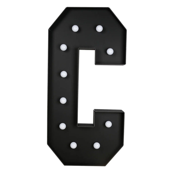 4ft Lighted Pre-Cut Foam Board LED Marquee Letter - Black WOD_METLTR11_4FT_BLK_C