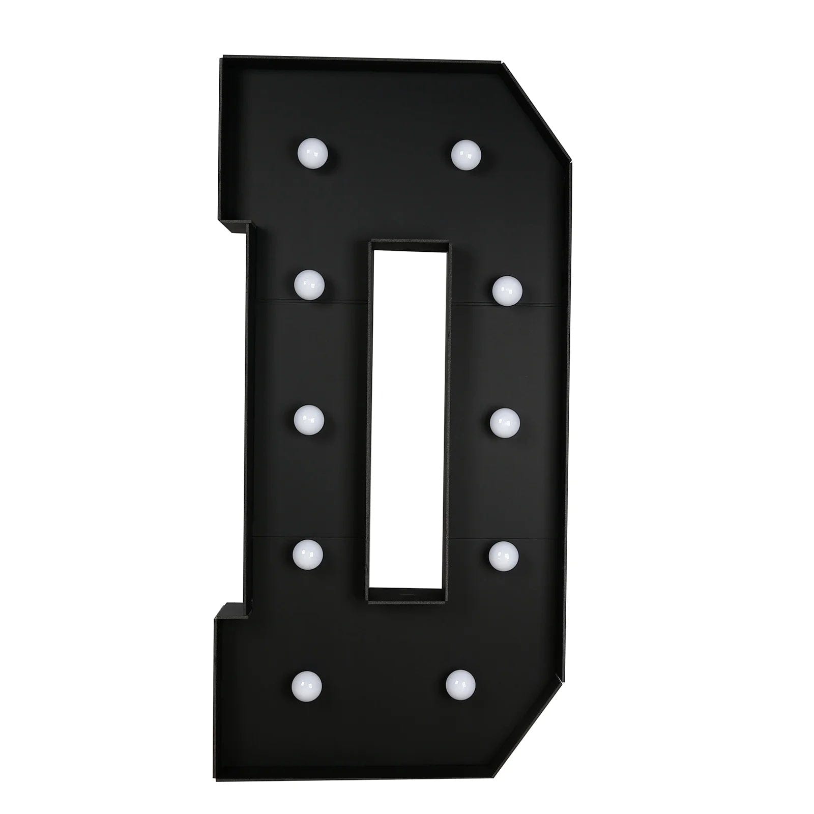 4ft Lighted Pre-Cut Foam Board LED Marquee Letter - Black WOD_METLTR11_4FT_BLK_D