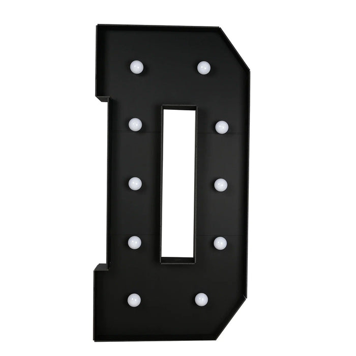 4ft Lighted Pre-Cut Foam Board LED Marquee Letter - Black WOD_METLTR11_4FT_BLK_D