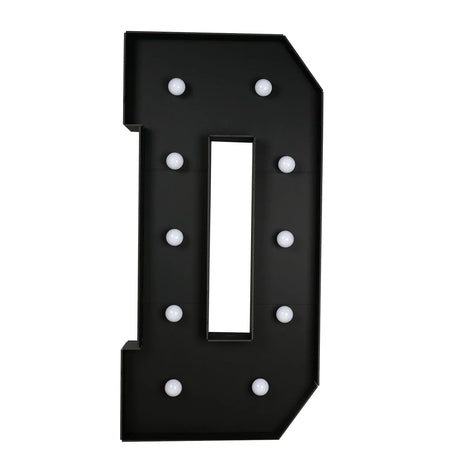 4ft Lighted Pre-Cut Foam Board LED Marquee Letter - Black WOD_METLTR11_4FT_BLK_D