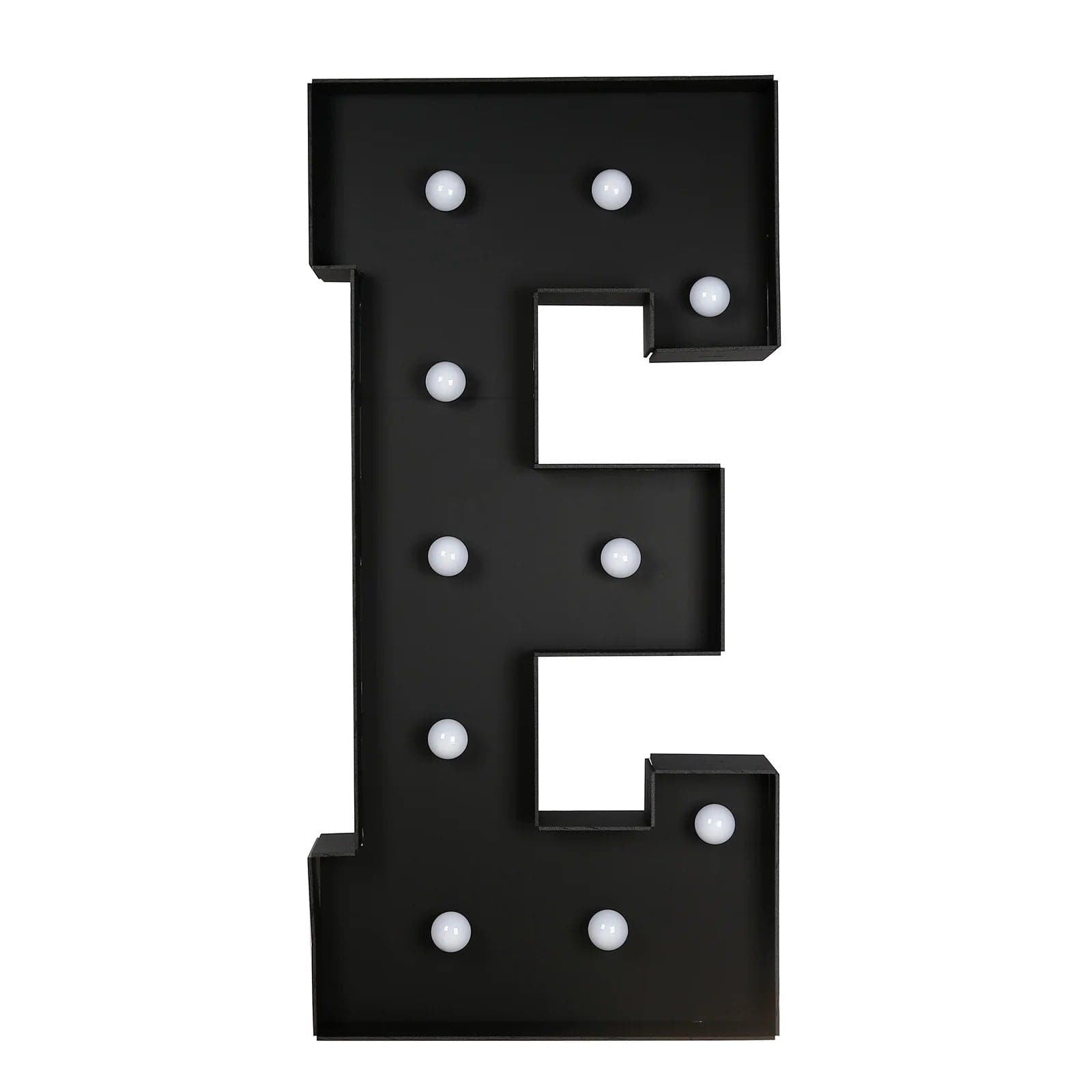 4ft Lighted Pre-Cut Foam Board LED Marquee Letter - Black WOD_METLTR11_4FT_BLK_E