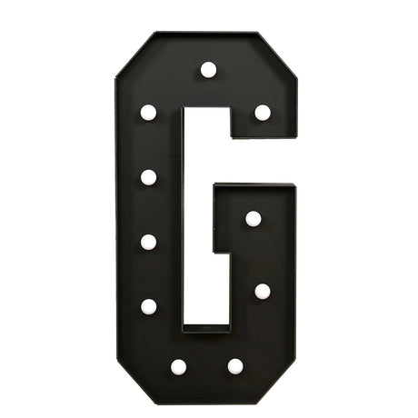 4ft Lighted Pre-Cut Foam Board LED Marquee Letter - Black WOD_METLTR11_4FT_BLK_G