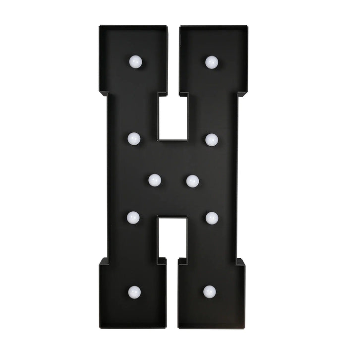 4ft Lighted Pre-Cut Foam Board LED Marquee Letter - Black WOD_METLTR11_4FT_BLK_H