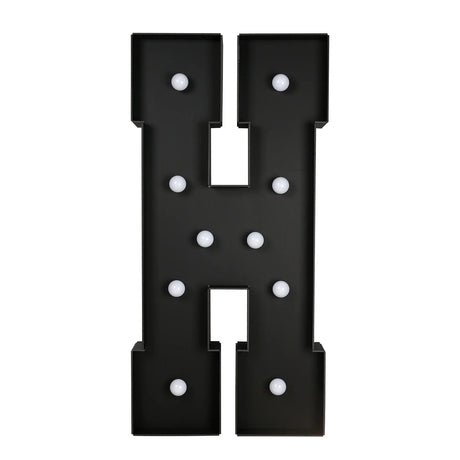 4ft Lighted Pre-Cut Foam Board LED Marquee Letter - Black WOD_METLTR11_4FT_BLK_H