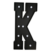 4ft Lighted Pre-Cut Foam Board LED Marquee Letter - Black WOD_METLTR11_4FT_BLK_K