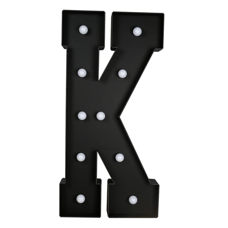 4ft Lighted Pre-Cut Foam Board LED Marquee Letter - Black WOD_METLTR11_4FT_BLK_K