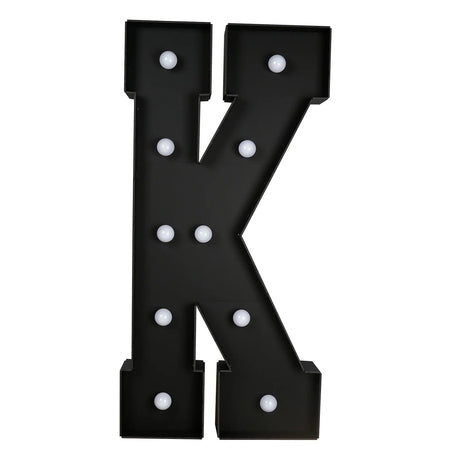4ft Lighted Pre-Cut Foam Board LED Marquee Letter - Black WOD_METLTR11_4FT_BLK_K