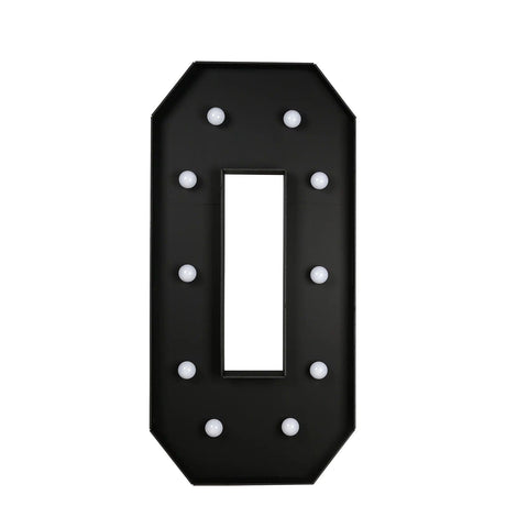 4ft Lighted Pre-Cut Foam Board LED Marquee Letter - Black WOD_METLTR11_4FT_BLK_O