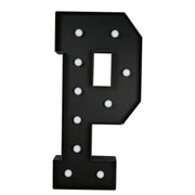 4ft Lighted Pre-Cut Foam Board LED Marquee Letter - Black WOD_METLTR11_4FT_BLK_P