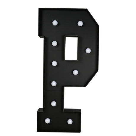 4ft Lighted Pre-Cut Foam Board LED Marquee Letter - Black WOD_METLTR11_4FT_BLK_P