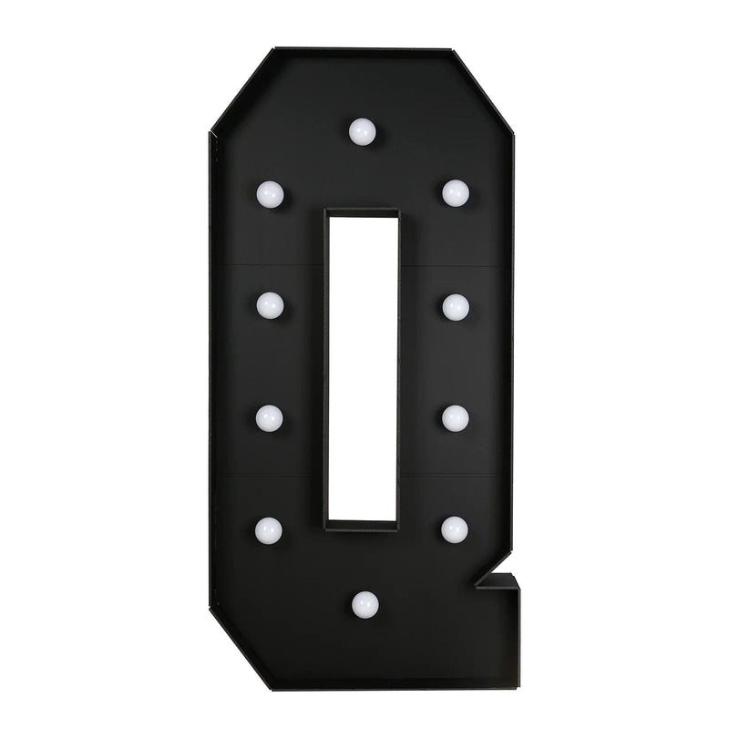 4ft Lighted Pre-Cut Foam Board LED Marquee Letter - Black WOD_METLTR11_4FT_BLK_Q