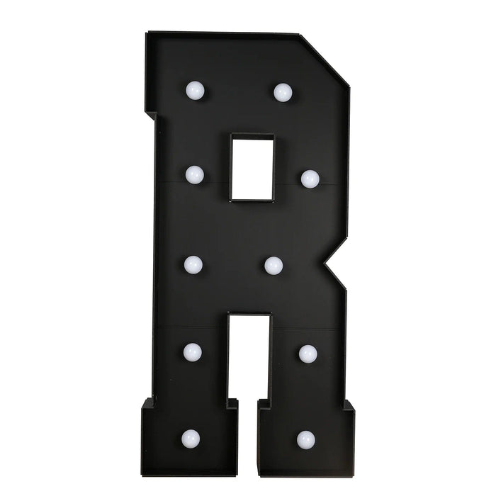 4ft Lighted Pre-Cut Foam Board LED Marquee Letter - Black WOD_METLTR11_4FT_BLK_R
