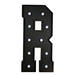 4ft Lighted Pre-Cut Foam Board LED Marquee Letter - Black WOD_METLTR11_4FT_BLK_R