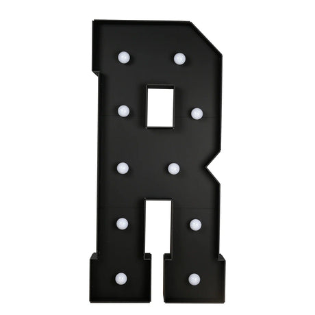 4ft Lighted Pre-Cut Foam Board LED Marquee Letter - Black WOD_METLTR11_4FT_BLK_R
