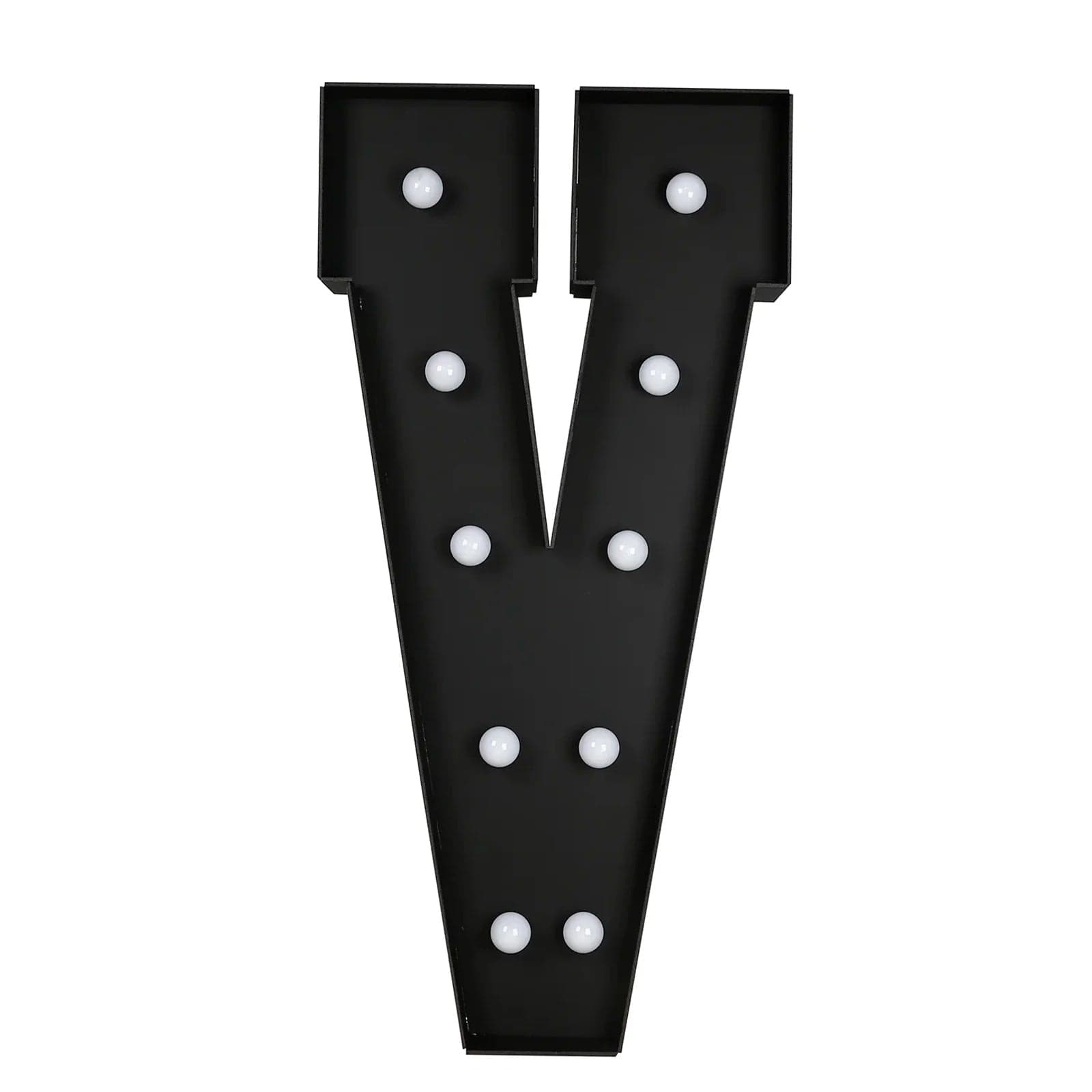 4ft Lighted Pre-Cut Foam Board LED Marquee Letter - Black WOD_METLTR11_4FT_BLK_V