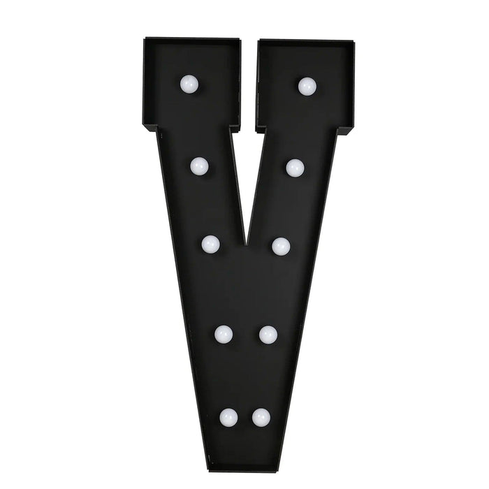 4ft Lighted Pre-Cut Foam Board LED Marquee Letter - Black WOD_METLTR11_4FT_BLK_V