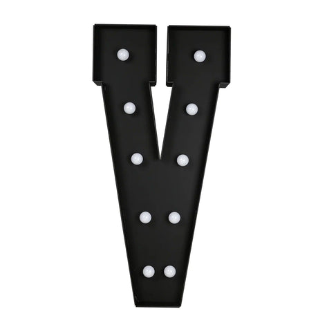 4ft Lighted Pre-Cut Foam Board LED Marquee Letter - Black WOD_METLTR11_4FT_BLK_V