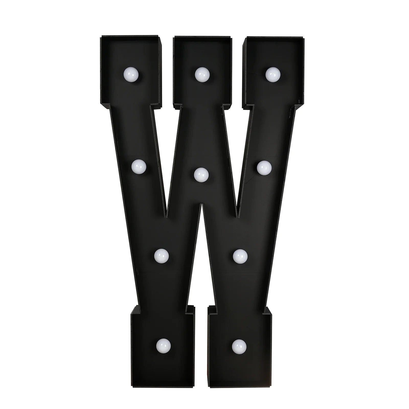 4ft Lighted Pre-Cut Foam Board LED Marquee Letter - Black WOD_METLTR11_4FT_BLK_W