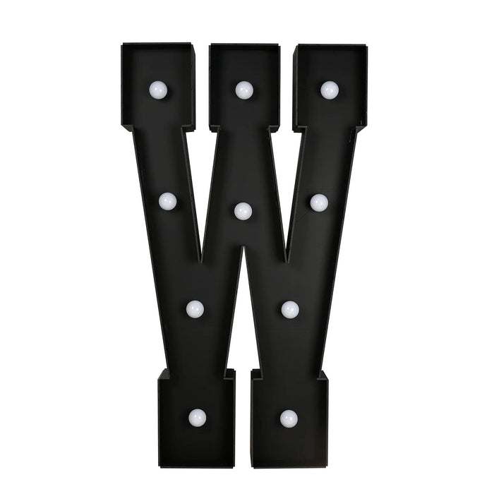 4ft Lighted Pre-Cut Foam Board LED Marquee Letter - Black WOD_METLTR11_4FT_BLK_W