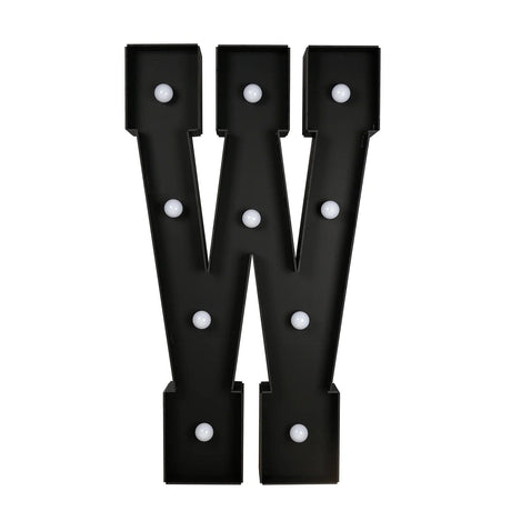 4ft Lighted Pre-Cut Foam Board LED Marquee Letter - Black WOD_METLTR11_4FT_BLK_W