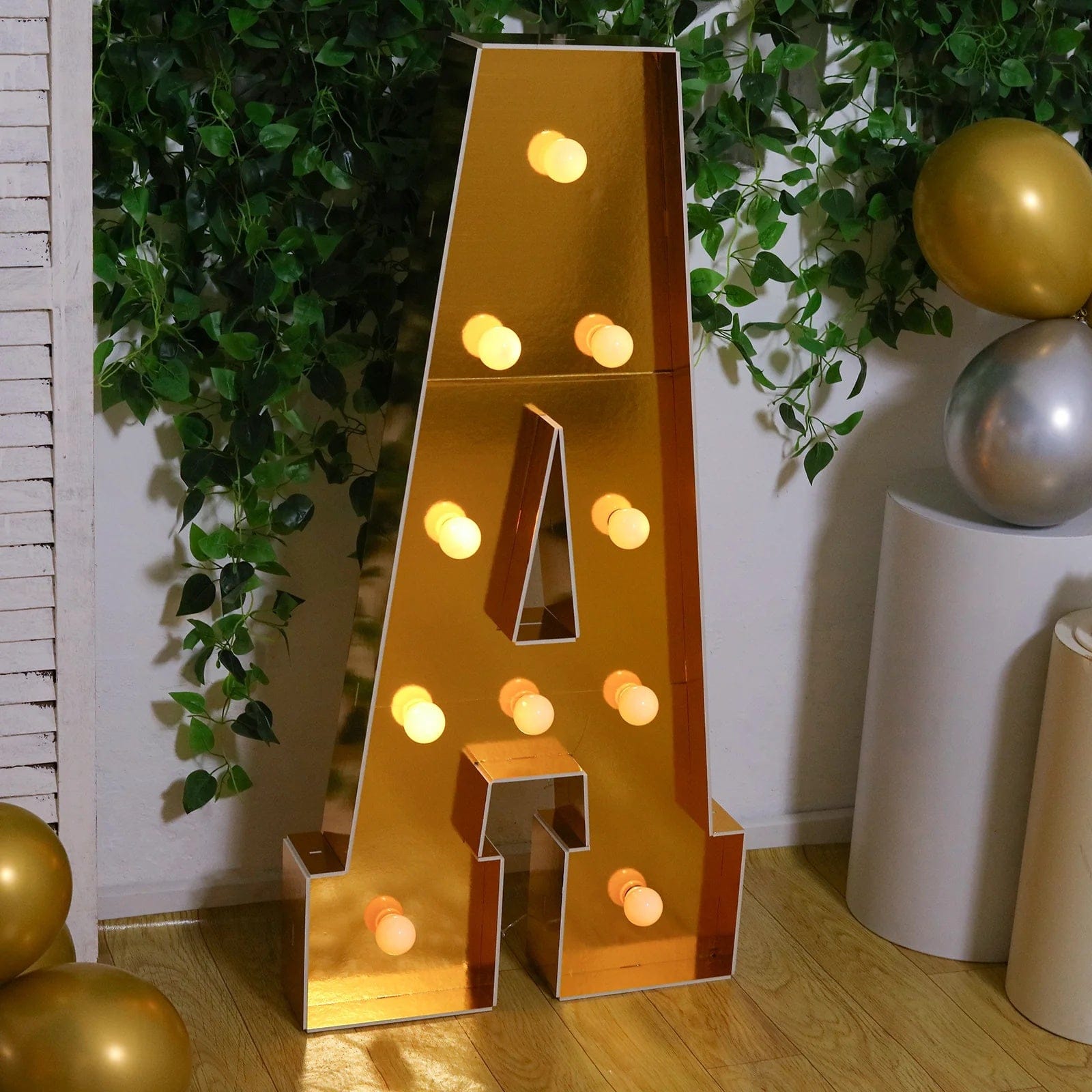 4ft Lighted Pre-Cut Foam Board LED Marquee Letter - Gold