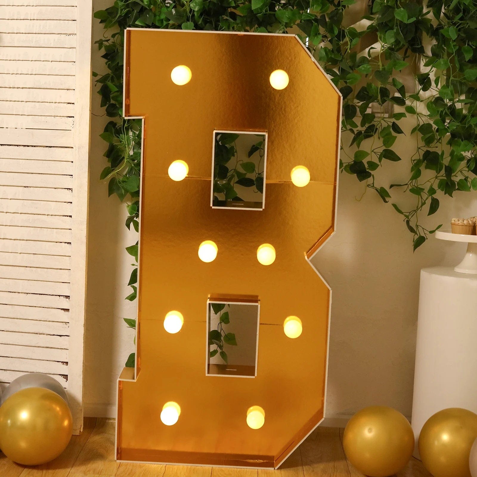 4ft Lighted Pre-Cut Foam Board LED Marquee Letter - Gold