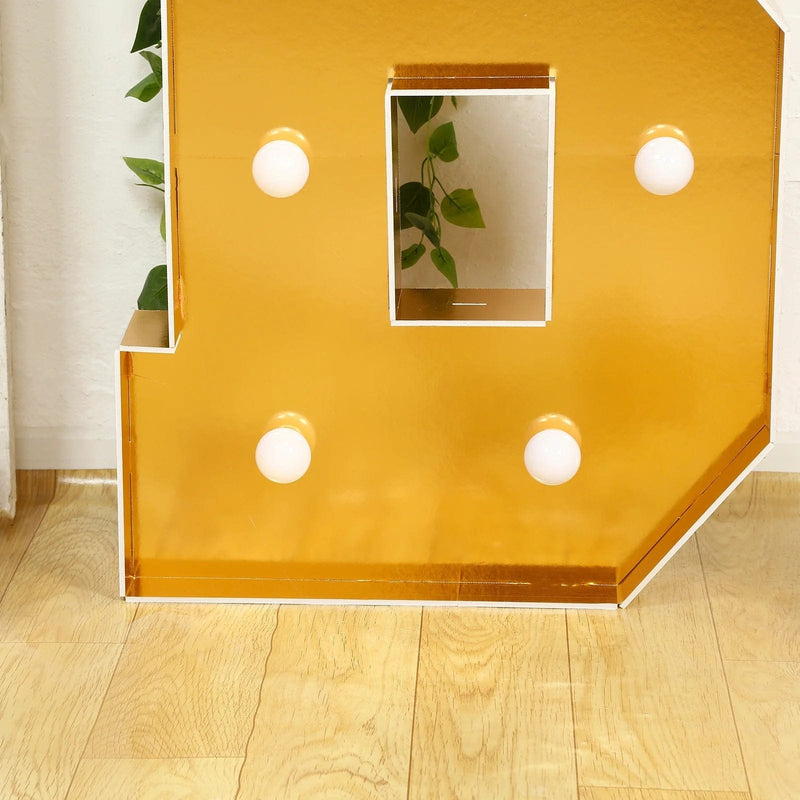 4ft Lighted Pre-Cut Foam Board LED Marquee Letter - Gold