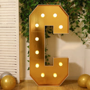 4ft Lighted Pre-Cut Foam Board LED Marquee Letter - Gold