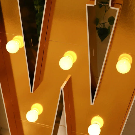 4ft Lighted Pre-Cut Foam Board LED Marquee Letter - Gold