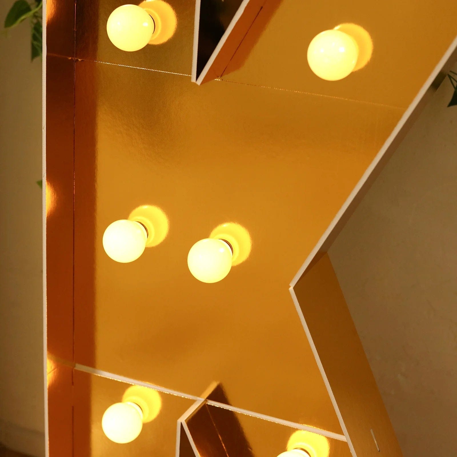 4ft Lighted Pre-Cut Foam Board LED Marquee Letter - Gold