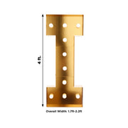 4ft Lighted Pre-Cut Foam Board LED Marquee Letter - Gold