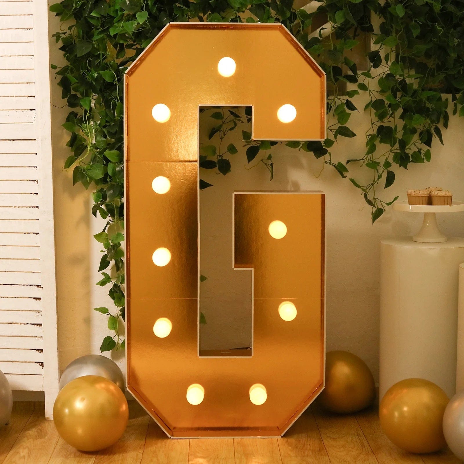 4ft Lighted Pre-Cut Foam Board LED Marquee Letter - Gold