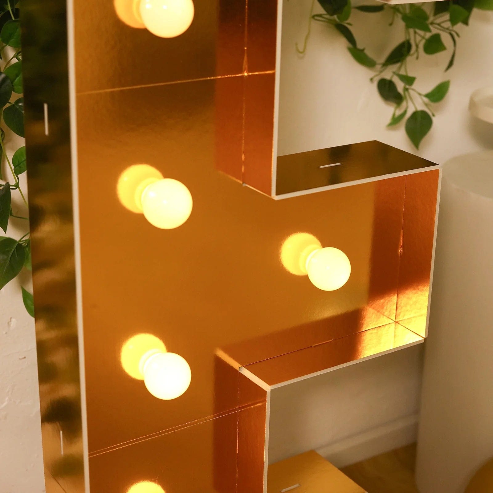 4ft Lighted Pre-Cut Foam Board LED Marquee Letter - Gold