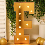 4ft Lighted Pre-Cut Foam Board LED Marquee Letter - Gold